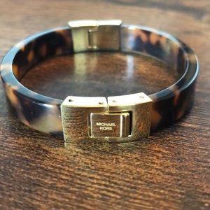 Michael Kors hinged tortoise bracelet